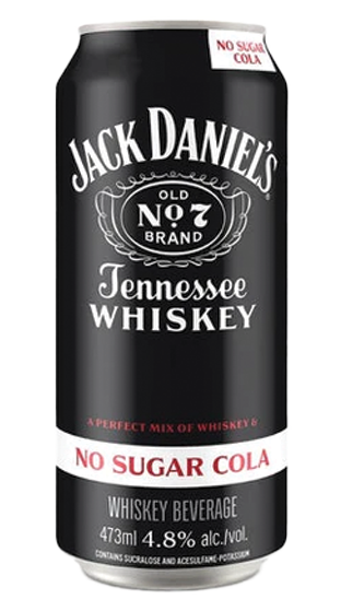 Jack Daniels No Sugar Cola Double Jack Can (10pk)