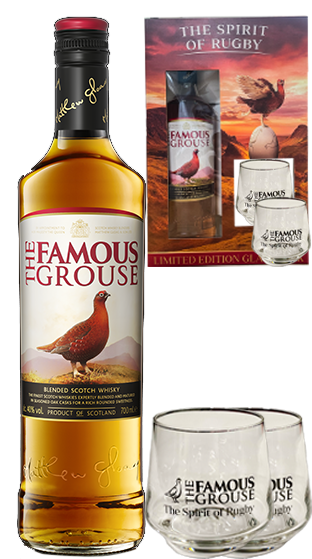 The Famous Grouse Famous Grouse 1l With Two Glasses
