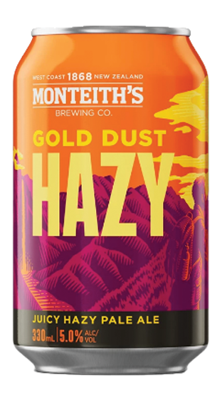 Monteiths Gold Dust Hazy Pale Ale Cans (12 Pack) (330ml)