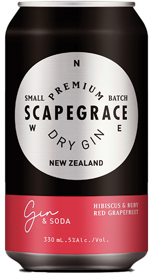 Scapegrace Gin Soda With Hibiscus Ruby Red Grapefruit (10 Pack)